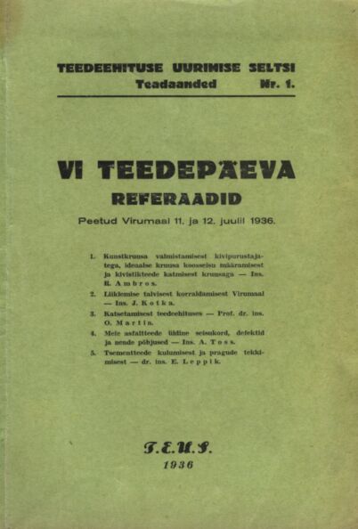 VI teedepäeva referaadid